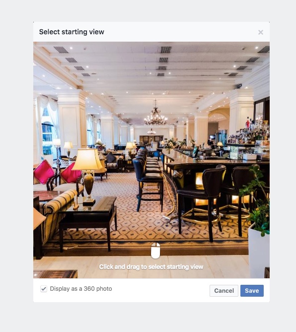 Set an initial view on a 360 Photo